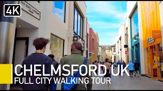 Chelmsford Essex UK NOW  City Centre walking tour [upl. by Hillie]