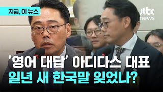 주머니 손 넣고 quotUm…quot 1년 전엔 한국말 하더니 갑자기 영어 국감서 뭇매 맞은 아디다스 대표｜지금 이 뉴스 [upl. by Ben449]