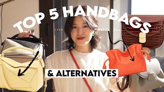 TOP 5 MOST WORN HANDBAGS 2023  Loewe Puzzle Sezane Claude amp More [upl. by Marder]