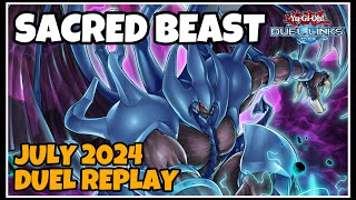 Sacred Beast Duel Links  July 2024 Duel Replay amp Decklist YUGIOH [upl. by Reinar]