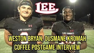 Ousmane Kromah Weston Bryan Interview Recapping Lee County win vs Coffee  GA High School Football [upl. by Eilama]