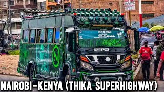 NAIROBI KENYA  THIKA SUPERHIGHWAY AllsopsRoysambuKasaraniGithurai44Thika CBD 4K VIDEO [upl. by Aibat]