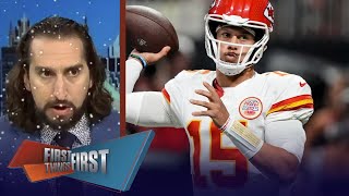 FIRST THINGS FIRST  Nick Wright Reveals whos climbing his QB Tiers  Mahomes Mountain [upl. by Warner]