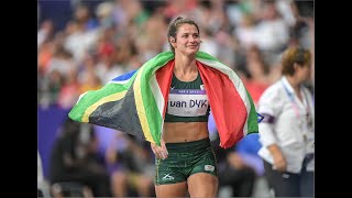 South Africa’s JoAne van Dyk Olympic Silver medallist in the Women’s Javelin throw [upl. by Noremak]