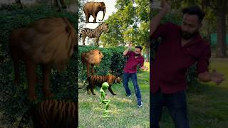 Elephant tu horse and 😜😲shorts shortvideos shortsviral trending amazing [upl. by Yrolam]