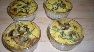 Comment faire des petits flans aux champignons de paris  Recette facile [upl. by Alanson]