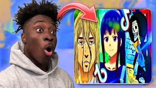 Badass Anime Moments Tiktok compilation Reaction [upl. by Vorfeld]