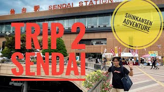 Shinkansen Adventure trip 2  Tokyo to Sendai featuring Asaichi market around station and Zunda [upl. by Aciras]