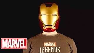 Marvel Legends Series  Iron Man Helmet Designer Desk [upl. by Aeuhsoj]