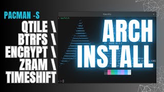 Arch Linux Installation Guide including BTRFS QTile ZRAM disk encryption timeshift [upl. by Ellitnahc]