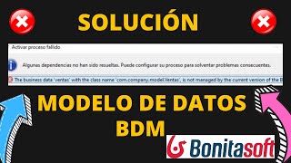 Bonitasoft Business data model is not managed by the current BDM [upl. by Raveaux989]