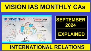 vision ias monthly current affairs  september 2025  international relations [upl. by Bunow362]