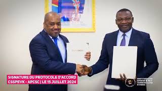 SIGNATURE DU PROTOCOLE DACCORD ENTRE LE CSSPEVK amp APSCSC [upl. by Swigart]