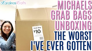 Michaels Grab Bags Unboxing The WORST Michaels GRAB BAGS 2024 Michaels Grab Boxes Unboxing [upl. by Anelrahc]