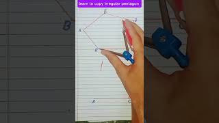 How to copy pentagon construction compass [upl. by Colman]