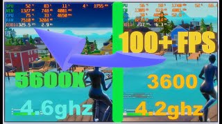 GTX 1660 x Ryzen 5 5600x vs 3600 Comparison  FORTNITE  No overclocks  PC  Windows 10 [upl. by Ajiak915]