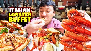 ALL YOU CAN EAT Italian LOBSTER amp STEAK Brunch Buffet with JAPANESE WAGYU Lasagna [upl. by Rramed776]