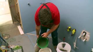 How To Screed A Shower Base  DIY At Bunnings [upl. by Nywles]