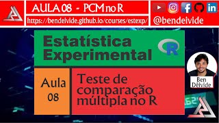 Estatística Experimental  Aula 08  Teste de comparação múltipla no R [upl. by Nodla604]