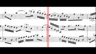 BWV 1017 Violin Sonata in C Minor Scrolling [upl. by Nrol]