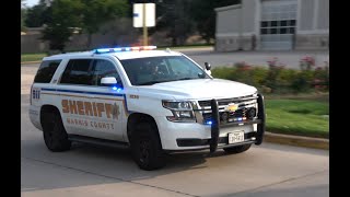 Police Cars Going Code 3  Harris County Sheriffs Office TX Compilation 1 [upl. by Nyliret]