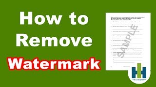 Amezing way to remove Watermark in any document using photoshop CS6 [upl. by Ednil]