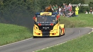 Hillclimb Truck Racing 1400 HP and 5800 NM Racetruck powerslide no Drift Bergrennen Gurnigel 2012 [upl. by Areek515]