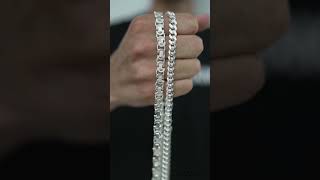 77mm Flat Byzantine Chain 22 inches  7mm Cuban 20 inches [upl. by Clement]