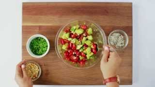 Tomato Avocado Salad  12 Simple Cooking [upl. by Atokad]