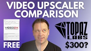 How good is FREE vs PAID video upscaling 🤔 Video2X vs Topaz Video AI [upl. by Erskine]