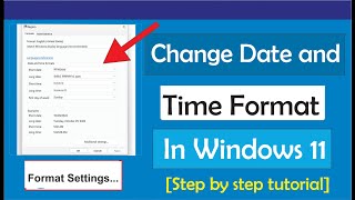 How to Change Date and Time Format in Windows 11 [upl. by Katey]