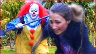 Scary Killer Clown Comes Out of The Woods and Gets Tackled [upl. by Ahsemrak140]