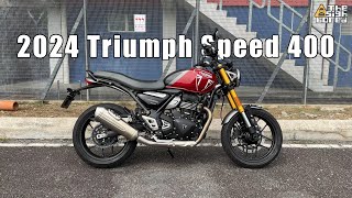 2024 Triumph Speed 400 Standard Exhaust [upl. by Neelehtak]