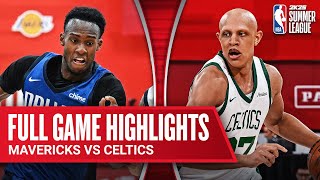 MAVERICKS vs CELTICS  NBA SUMMER LEAGUE  FULL GAME HIGHLIGHTS [upl. by Ethelyn746]