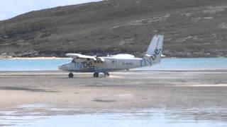 Landing at Barra Airport 02 [upl. by Reffotsirhc]