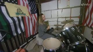 BluebirdMiranda Lambert drum cover when you catch your hair in your drumstick amp still recover fast [upl. by Bekaj522]