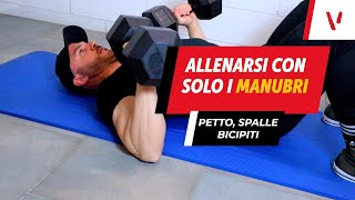 Allenamento petto e bicipiti con i manubri esercizi efficaci [upl. by Ellicul]