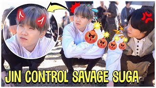 BTS Jin The One Who Can Handle Sugas Savage Side [upl. by Dnalevelc]