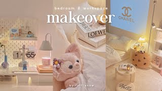 aesthetic room makeover 💛 simple amp cozy 🧸 ISFP’s desk makeover  diy magazine rack ikea hacks 🌼 [upl. by Vinni]