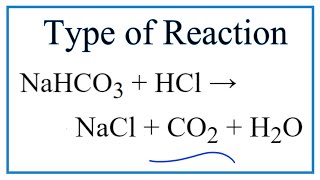 Type of Reaction for NaHCO3  HCl  NaCl  CO2  H2O [upl. by Asiluj425]