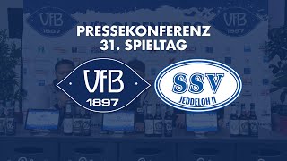 Pressekonferenz nach dem Spiel VfB Oldenburg  SSSV Jeddeloh II am 31 Spieltag [upl. by Ruthie893]