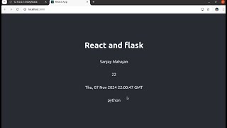 Python Flask connection to ReactJS [upl. by Rotman]