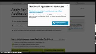 College Board College Application Fee Waivers Video [upl. by Debbi]