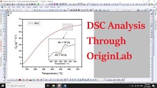 DSC Analysis Through OriginLab  Enthalpy and Specific Heat Capacity  16 [upl. by Allets]