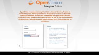 Accessing OpenClinica [upl. by Hgielrahc]