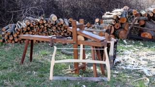 Peaceful Woodworking  Making a Frame Saw with Traditional Hand Tools [upl. by Araht412]