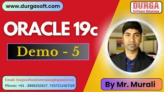 ORACLE 19c tutorials  Demo  5  by Mr Murali On 18062024 6PM IST [upl. by Okikuy]