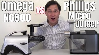 Philips Micro Juicer vs Omega NC800 Comparison Review [upl. by Raimundo970]