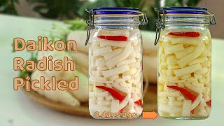 English SUB Easy Pickled Daikon Radish Recipe  How to Cook Daikon Radish Pickle [upl. by Selinda]