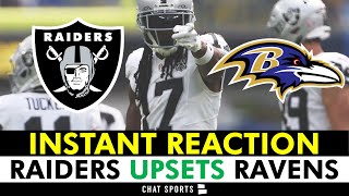 JUST WON BABY Raiders vs Ravens INSTANT Reaction  Gardner Minshew Beats Lamar Jackson [upl. by Htebazileyram888]